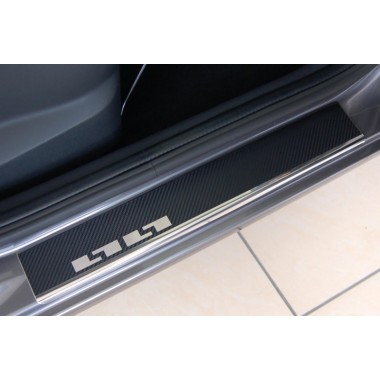 Накладки на пороги (carbon) Hyundai Solaris II (2017-) бренд – Alu-Frost (Польша) главное фото